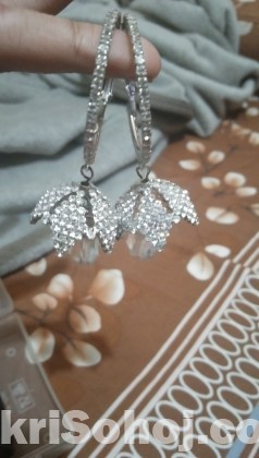 White Stone earrings